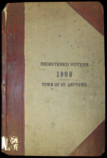st andrews voters cover book St. Andrews Voter book